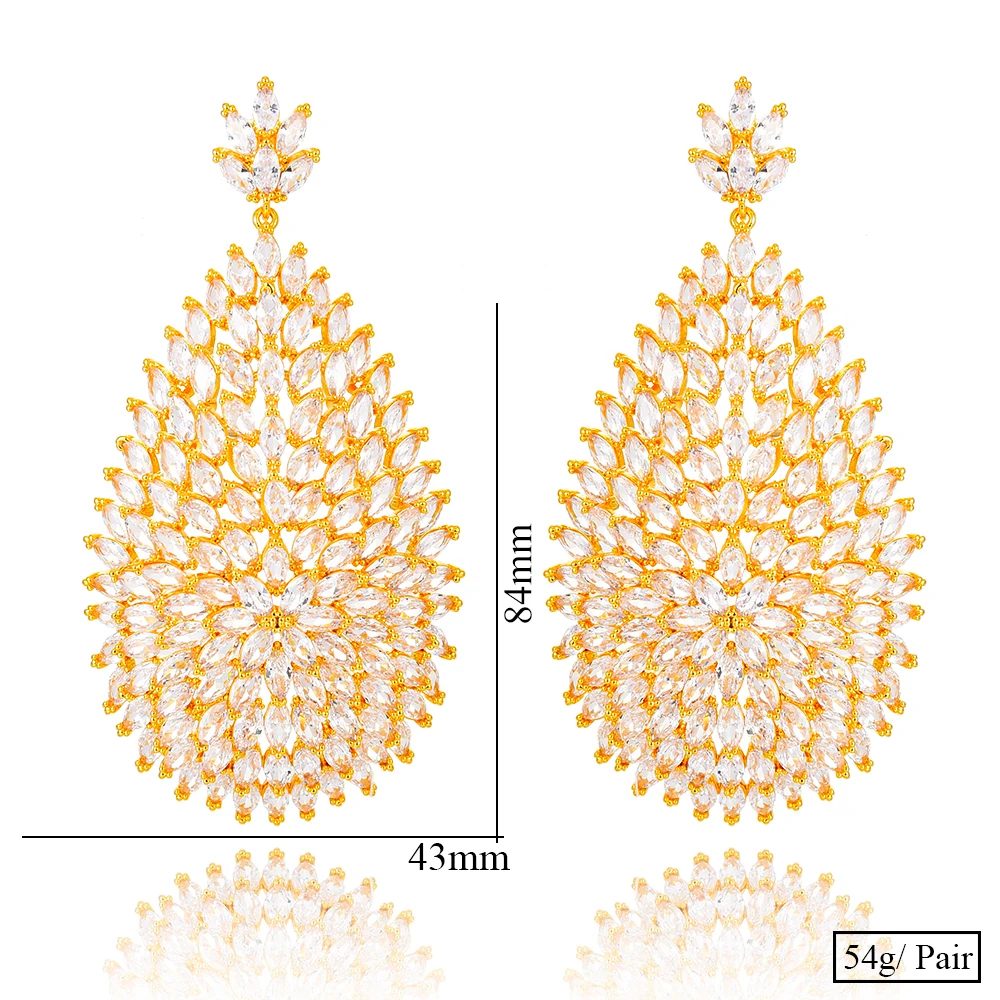 missvikki 2020 New Big Waterdrop Clear Gold Pendant Dangle Earrings for Noble Luxury Women Bridal Wedding Engagement Party Show
missvikki 2020 New Big Waterdrop Clear Gold Pendant Dangle Earrings for Noble Luxury Women Bridal Wedding Engagement Party Show