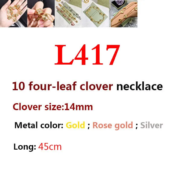 L417 Necklace 10 Flower Clover Fashion Classic Inlaid Stone Shape Single Flower Romantic Style Gift For Love 2020 new hot