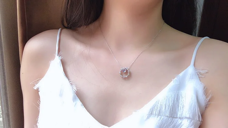 925 Sterling Silver Moonstone Round Bead Charm Pendant Choker Korean Necklace For Girl Women Statement Wedding Jewelry dz594
925 Sterling Silver Moonstone Round Bead Charm Pendant Choker Korean Necklace For Girl Women Statement Wedding Jewelry dz594