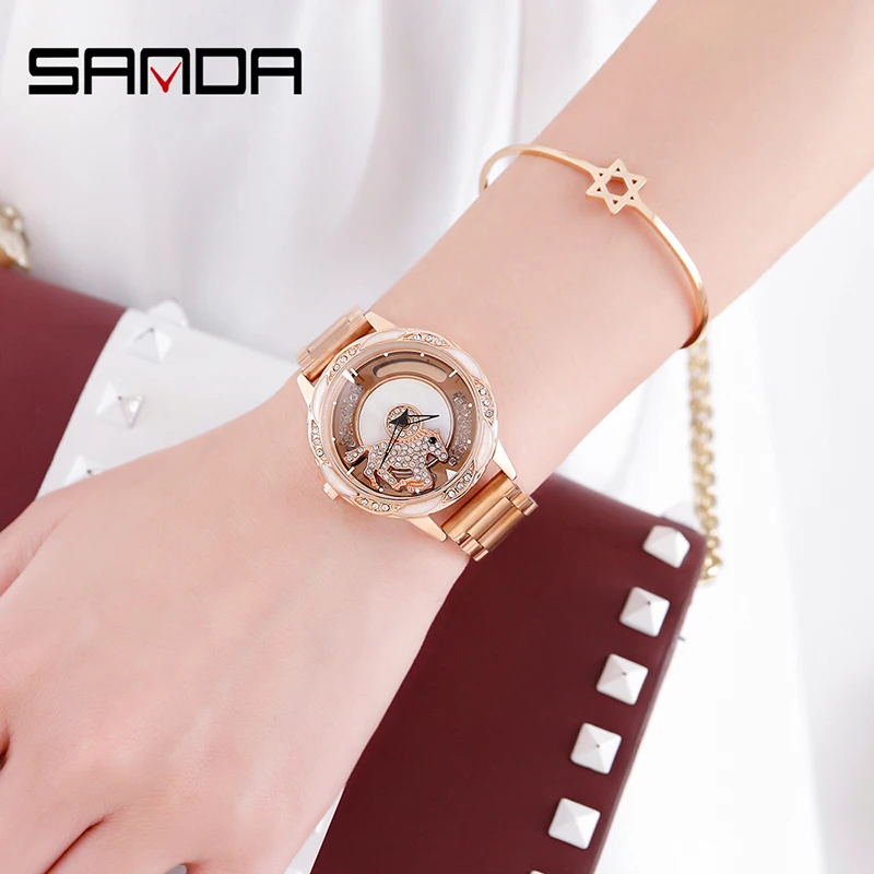 SANDA Watch Trojan Rotation Female Fashion Trend Simple Net Red with the Student Steel Belt Women Watch reloj mujer
SANDA Watch Trojan Rotation Female Fashion Trend Simple Net Red with the Student Steel Belt Women Watch reloj mujer