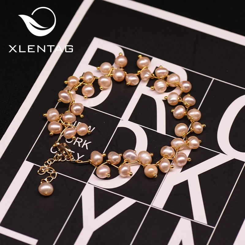 XlentAg New Handmade Natural Fresh Water Pink Pearl Bracelets Women Girl Wedding Engagement Femme Fine Fashion Jewelry GB0193C
XlentAg New Handmade Natural Fresh Water Pink Pearl Bracelets Women Girl Wedding Engagement Femme Fine Fashion Jewelry GB0193C