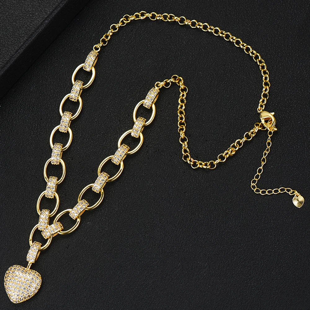 LARRAURI 2020 Beautiful Full Cubic Zircon Women Necklace Fashion Jewelry Luxury Long Chain Love Heart Pendant Necklaces
LARRAURI 2020 Beautiful Full Cubic Zircon Women Necklace Fashion Jewelry Luxury Long Chain Love Heart Pendant Necklaces