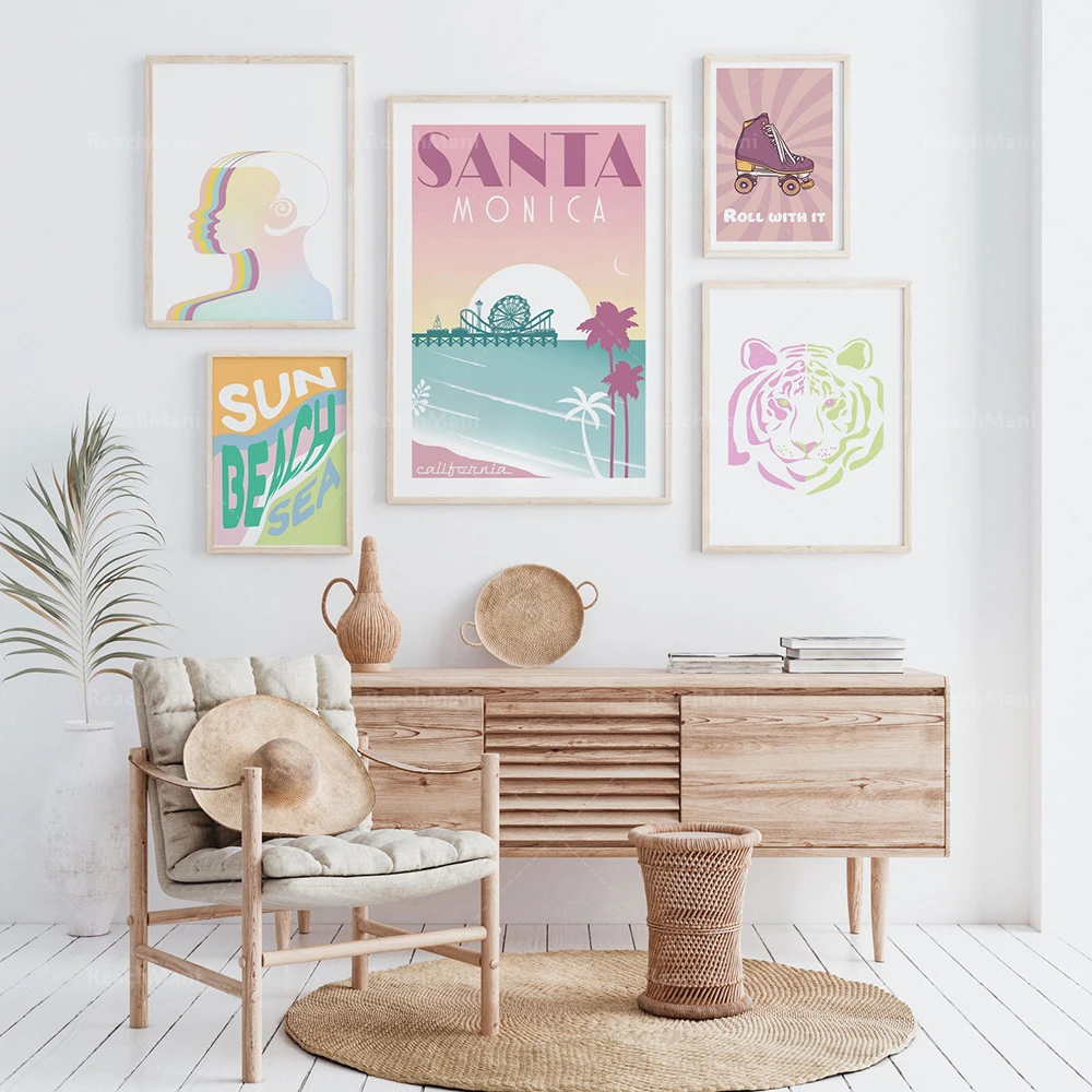 Vintage wall art set 5 pieces of stylish teen room wall art prints, color posters, purple and pink posters, dormitory wall decor
Vintage wall art set 5 pieces of stylish teen room wall art prints, color posters, purple and pink posters, dormitory wall decor