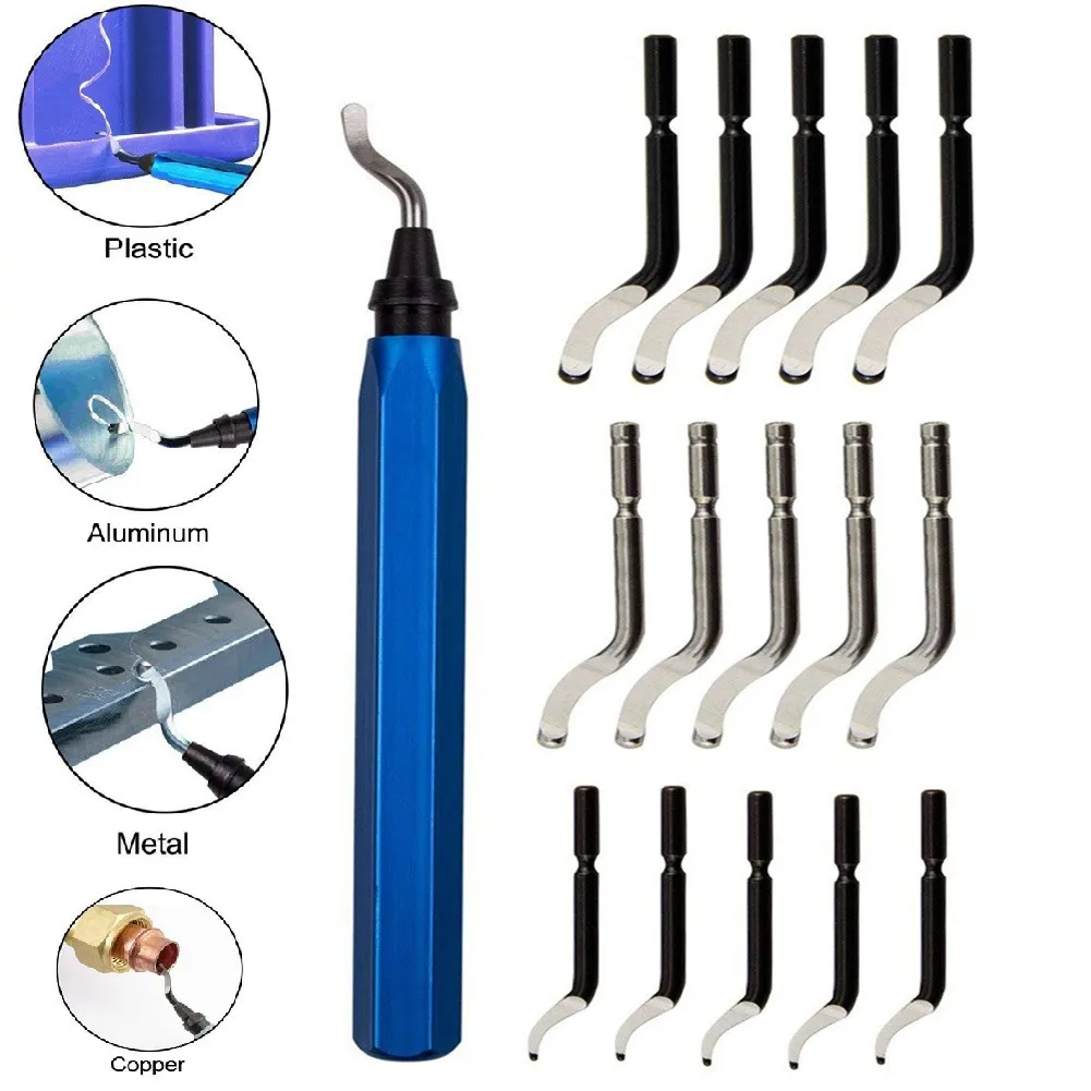 15pcs Blades 1 Aluminum Alloy Handle Router Bit Tool Deburr Blades Handle Burr Metal Repair Deburring Tool Rotary
15pcs Blades 1 Aluminum Alloy Handle Router Bit Tool Deburr Blades Handle Burr Metal Repair Deburring Tool Rotary