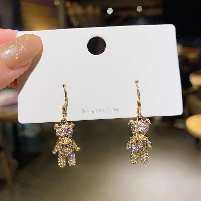 S925 Silvers 2021 New Cute White Bear Pendant Earrings Girl Full of Diamonds Earrings for Women Exquisite Jewelry Fashion
S925 Silvers 2021 New Cute White Bear Pendant Earrings Girl Full of Diamonds Earrings for Women Exquisite Jewelry Fashion