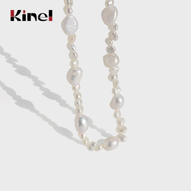 Kinel Luxury Silver 925 Jewelry Natural Irregular Pearl Necklace Classic Temperament Wedding for Women Accessories
Kinel Luxury Silver 925 Jewelry Natural Irregular Pearl Necklace Classic Temperament Wedding for Women Accessories
