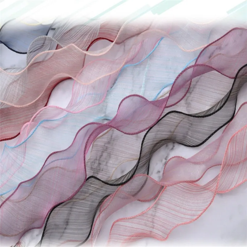 5 yards 55mm Striped Printed Wave Organza Stain Ribbon for Hair Accessories Bow Materials Gift Wrapping Sewing Cloth Ribbons
5 yards 55mm Striped Printed Wave Organza Stain Ribbon for Hair Accessories Bow Materials Gift Wrapping Sewing Cloth Ribbons