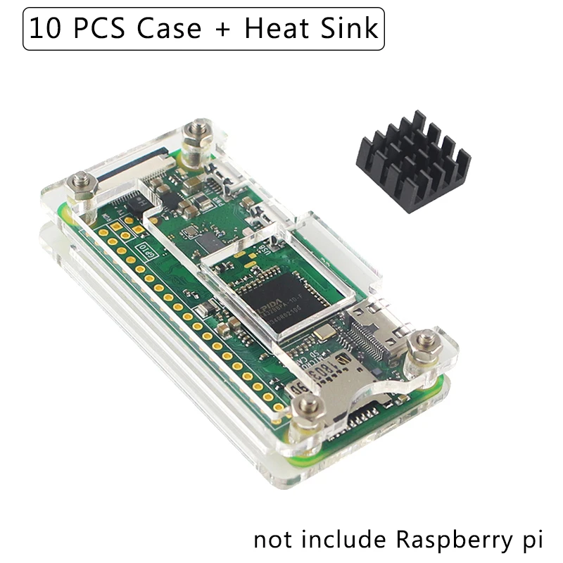 10 PCS Raspberry Pi Zero Case Black Blue Transparent Acrylic Box Shell with Metal Aluminum Heat Sink for Raspberry Pi Zero W 1.3
10 PCS Raspberry Pi Zero Case Black Blue Transparent Acrylic Box Shell with Metal Aluminum Heat Sink for Raspberry Pi Zero W 1.3