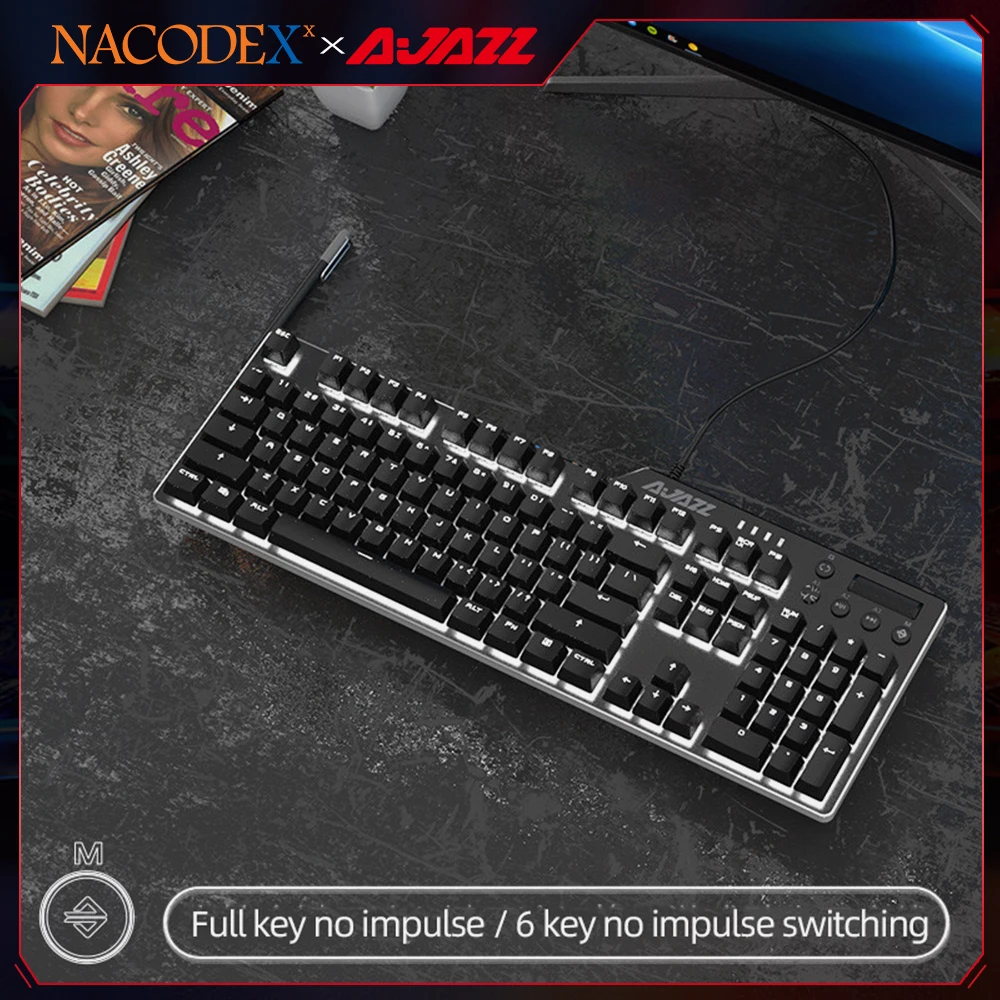 AJAZZ NACODEX AK35i Keycaps Ergonomics Mechanical Gaming Keyboard With Multifunction for Gamer/PC
AJAZZ NACODEX AK35i Keycaps Ergonomics Mechanical Gaming Keyboard With Multifunction for Gamer/PC