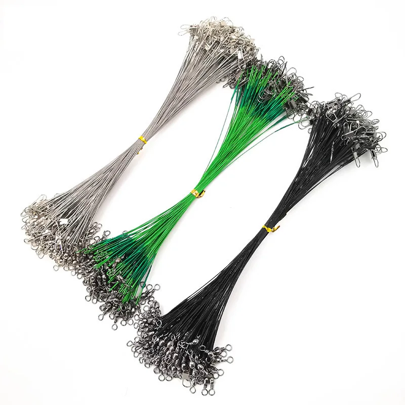 10PCS/lot Anti-bite Steel Wire Leader Leashes for Fishing with Swivel Fishing Lure Accessories 15/20/30CM
10PCS/lot Anti-bite Steel Wire Leader Leashes for Fishing with Swivel Fishing Lure Accessories 15/20/30CM