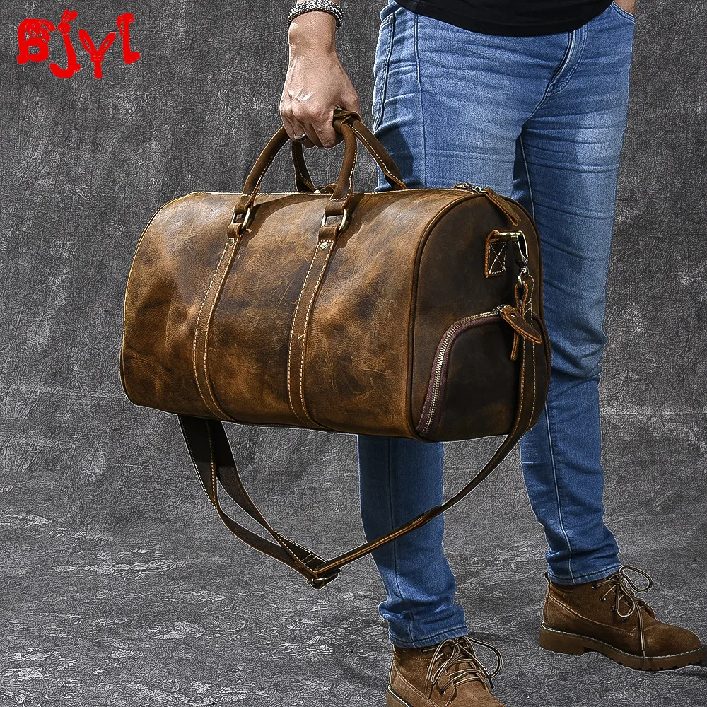 Retro large-capacity men's handbags male crazy horse leather travel bag men shoes bag Bucket shoulder bags male luggage bag
Retro large-capacity men's handbags male crazy horse leather travel bag men shoes bag Bucket shoulder bags male luggage bag
