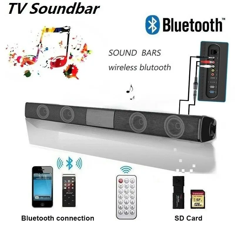 20 Вт беспроводной динамик Bluetooth Саундбар Стерео Динамик ТВ звуковой бар Домашний