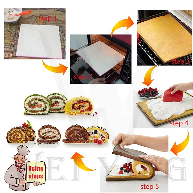 Swiss Roll Cake Mat Oven Pad Multifunction Table Mat Anti-hot Pad Non-Stick Baking Mat Bakeware Baking Tool
Swiss Roll Cake Mat Oven Pad Multifunction Table Mat Anti-hot Pad Non-Stick Baking Mat Bakeware Baking Tool