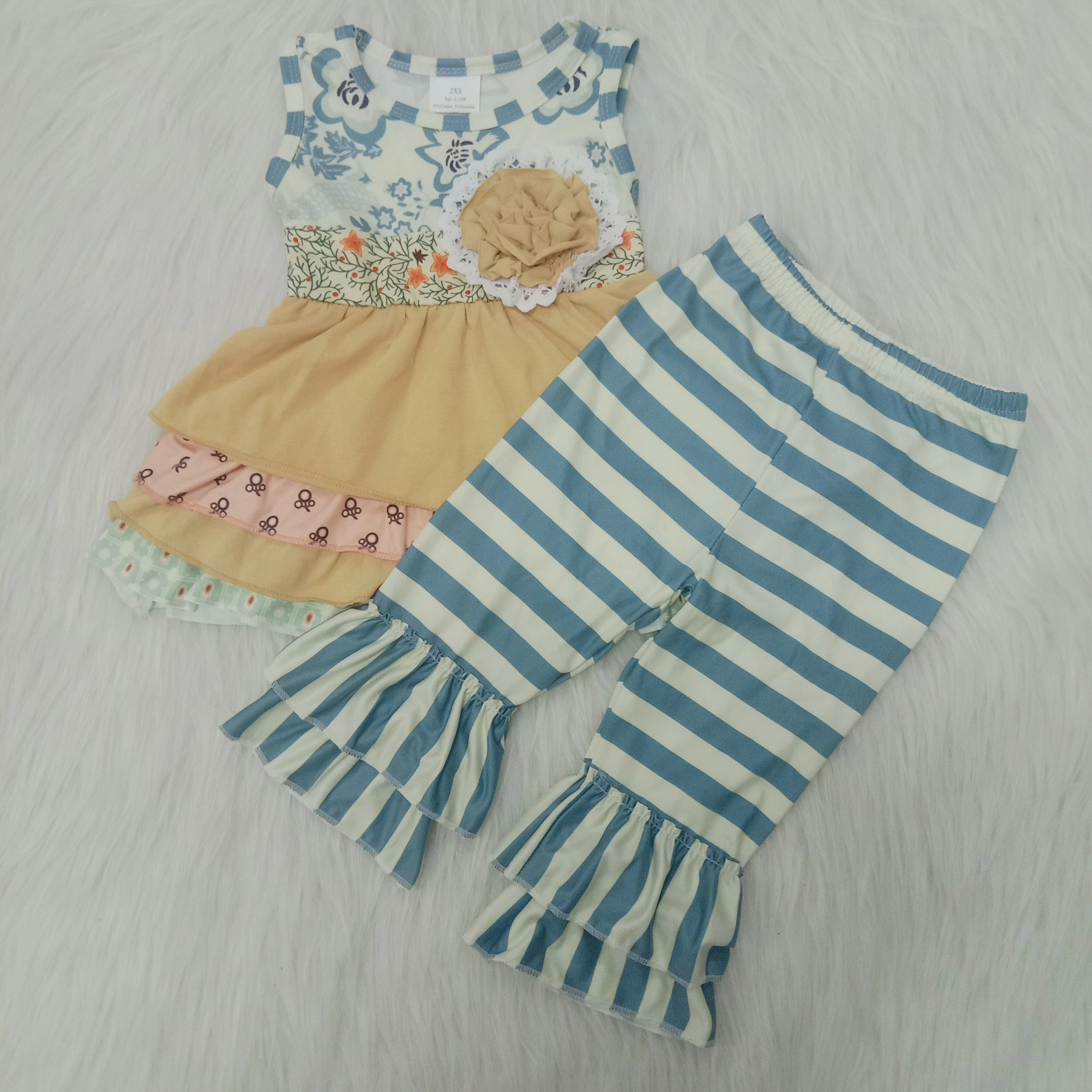 RTS 2020 baby girls clothing sets sleeveless tunic stripe capris design kids boutique ruffle sets children summer clothes style
RTS 2020 baby girls clothing sets sleeveless tunic stripe capris design kids boutique ruffle sets children summer clothes style