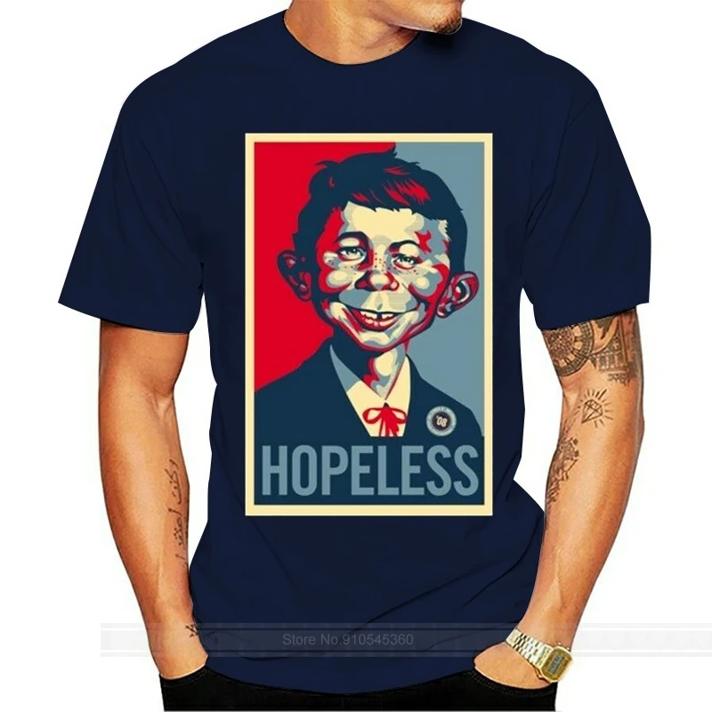 Модная Мужская хлопковая футболка, брендовая футболка teeshirt, магазин Mad, Альфред E, Нейман, карикатура безhopless Hope, индивидуальная футболка на з...
Модная Мужская хлопковая футболка, брендовая футболка teeshirt, магазин Mad, Альфред E, Нейман, карикатура безhopless Hope, индивидуальная футболка на з...