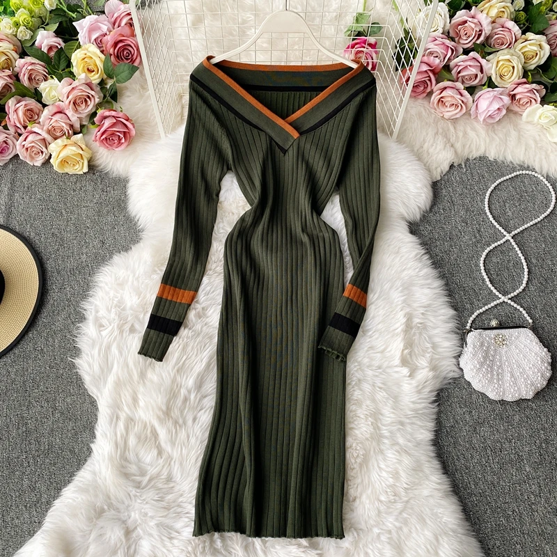Bodycone Women Sweater Dresses Winter Long Sleeve Long Knitted Dress Lady Slim Body Women Knitting Dresses
Bodycone Women Sweater Dresses Winter Long Sleeve Long Knitted Dress Lady Slim Body Women Knitting Dresses
