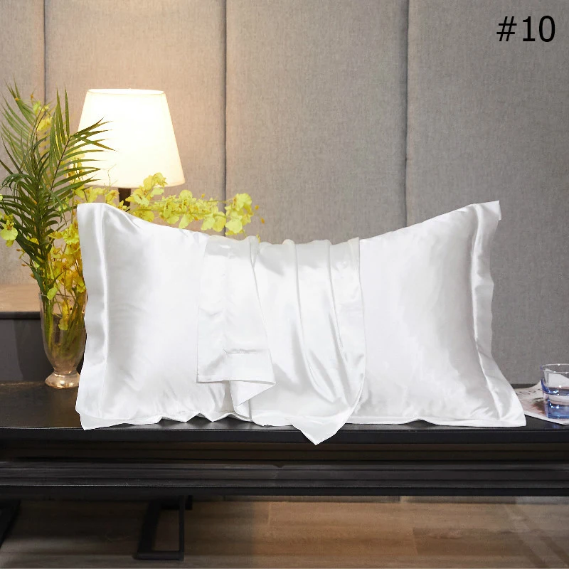 45*75cm Silk Satin Pillow Case Bedding Pillowcase Smooth Home White Black Grey Khaki Sky Blue Pink Sliver
45*75cm Silk Satin Pillow Case Bedding Pillowcase Smooth Home White Black Grey Khaki Sky Blue Pink Sliver