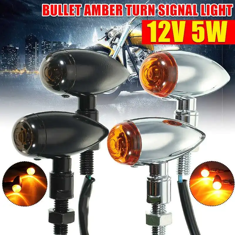 2/4pcs Motorcycle Turn Signals Indicators Blinker Lights Amber Lamp For Bobber Chopper Cafe Racer Custom
2/4pcs Motorcycle Turn Signals Indicators Blinker Lights Amber Lamp For Bobber Chopper Cafe Racer Custom