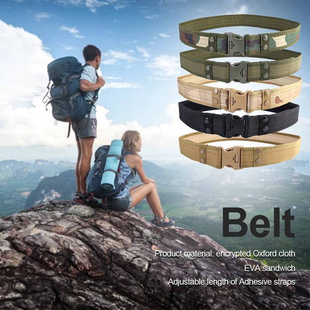130cm Men's Belt Combat Belt Quick Release Adjustable Canvas Waistband Outdoor Hunting Camouflage Waist Strap Hiking
130cm Men's Belt Combat Belt Quick Release Adjustable Canvas Waistband Outdoor Hunting Camouflage Waist Strap Hiking