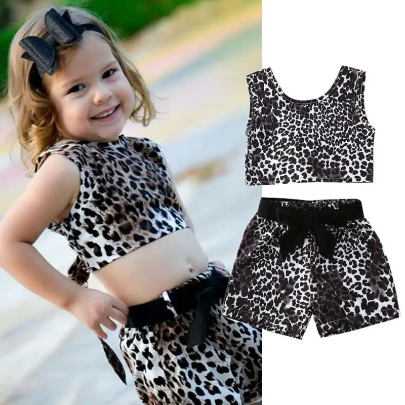2Pcs Toddler Kids Baby Girl Summer Clothes Set Casual Baby Girls Sleeveless Backless Bowknot Tops Shorts Leopard Printed Outfits 
2Pcs Toddler Kids Baby Girl Summer Clothes Set Casual Baby Girls Sleeveless Backless Bowknot Tops Shorts Leopard Printed Outfits