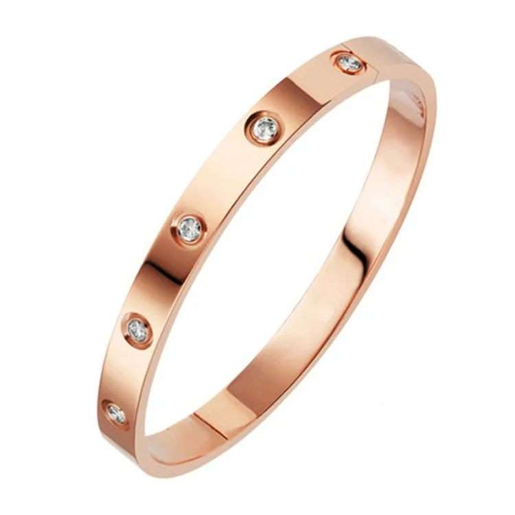 New Fashion Classic Women's Bangles For Women Gold Rose Gold Silver Color Rhinestone Bracelet Cuff Simple Trendy Jewelry
New Fashion Classic Women's Bangles For Women Gold Rose Gold Silver Color Rhinestone Bracelet Cuff Simple Trendy Jewelry