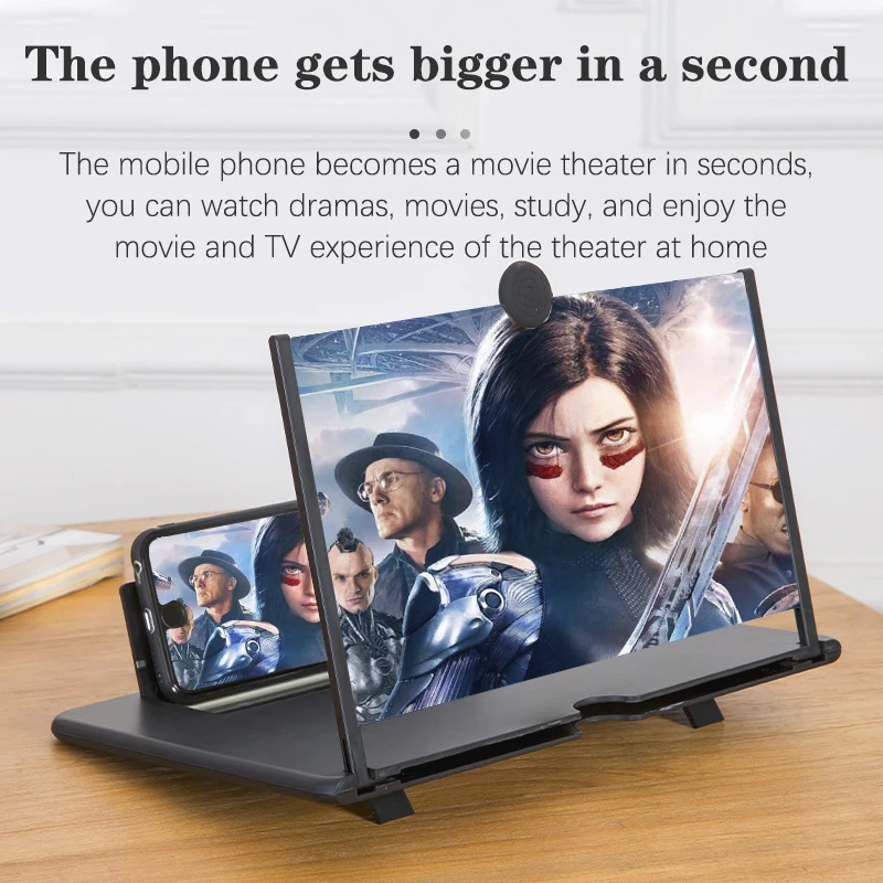 12 Inch 3D Mobile Phone Screen Magnifier HD Video Amplifier Stand Bracket with Movie Game Magnifying Folding Phone Desk Holder
12 Inch 3D Mobile Phone Screen Magnifier HD Video Amplifier Stand Bracket with Movie Game Magnifying Folding Phone Desk Holder