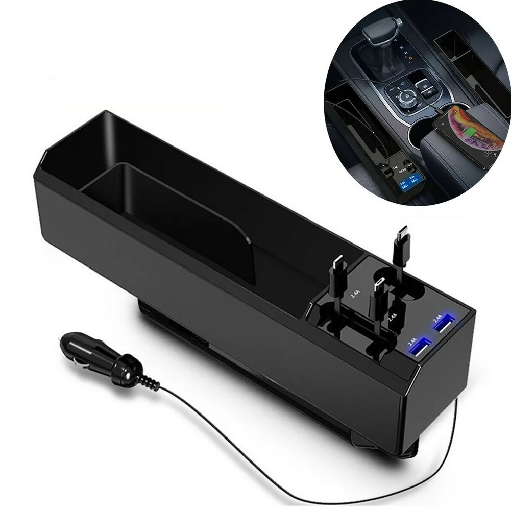 Car Seat Gap Storage Box Leather Car Seat Gap Organizer With 3 Charge Wire 2usb Port For Auto Seat Crevice Stowing Tidying Case
Car Seat Gap Storage Box Leather Car Seat Gap Organizer With 3 Charge Wire 2usb Port For Auto Seat Crevice Stowing Tidying Case