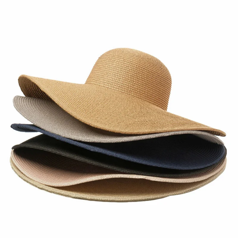 Woman's solid summer straw hat broad edge wide beach simple hat fold trip sun protective sun hat uv resistant panama sun cap
Woman's solid summer straw hat broad edge wide beach simple hat fold trip sun protective sun hat uv resistant panama sun cap