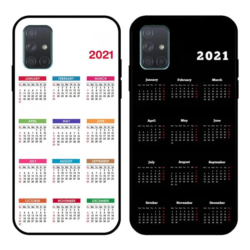 Fashion 2021 Calendar Phone Case For Samsung Galaxy A21S A01 A11 A31 A81 A10 A20E A30 A40 A50 A70 A80 A71 A51
Fashion 2021 Calendar Phone Case For Samsung Galaxy A21S A01 A11 A31 A81 A10 A20E A30 A40 A50 A70 A80 A71 A51