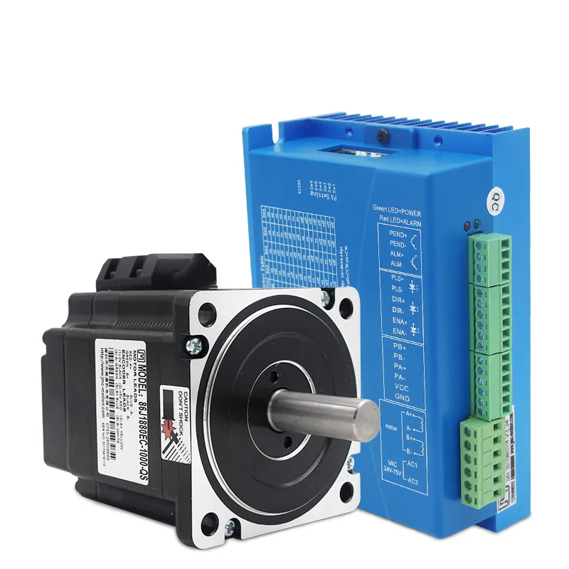 

Nema 34 Hybrid Stepping Closed Loop Stepper Motor 4.5nm 5a 642oz-in With Nema34 Close Loop Driver Dc(40-110v)/ac(60-80v)