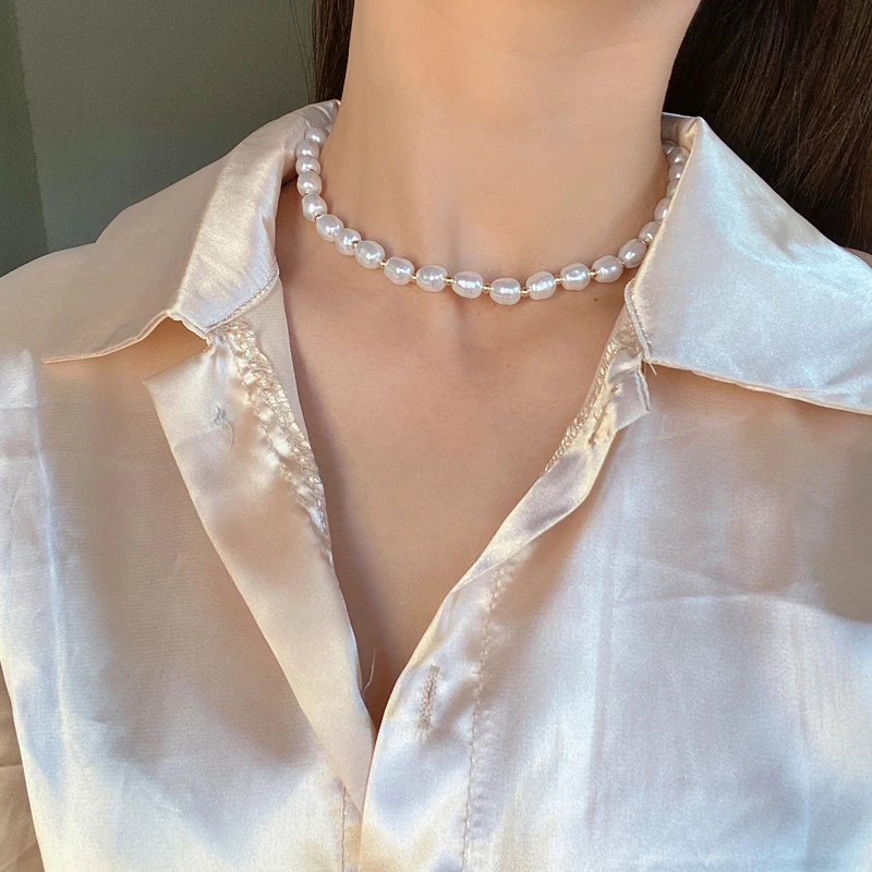 Fashion Jewelry White Beads Necklace Pretty Design Irregular Simulated White Pearls Necklace For Lady Women Party Wedding Gifts
Fashion Jewelry White Beads Necklace Pretty Design Irregular Simulated White Pearls Necklace For Lady Women Party Wedding Gifts