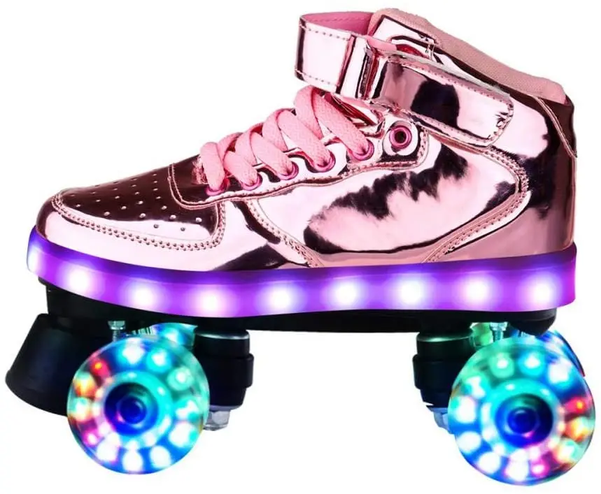 POSHOPS Womens Roller Skates Four-Wheel Light Up Shiny Skates PU Leather High-Top Outdoor Roller Skate for Girls Boy Unisex
POSHOPS Womens Roller Skates Four-Wheel Light Up Shiny Skates PU Leather High-Top Outdoor Roller Skate for Girls Boy Unisex