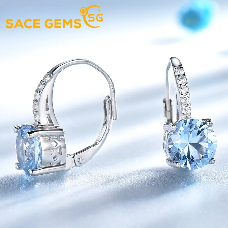 SACE GEMS Clip on Earrings for Women S925 Sterling Silver Hanging Sky Blue Topaz Gemstone Diamond Ear Stud High Quality Eardr
SACE GEMS Clip on Earrings for Women S925 Sterling Silver Hanging Sky Blue Topaz Gemstone Diamond Ear Stud High Quality Eardr