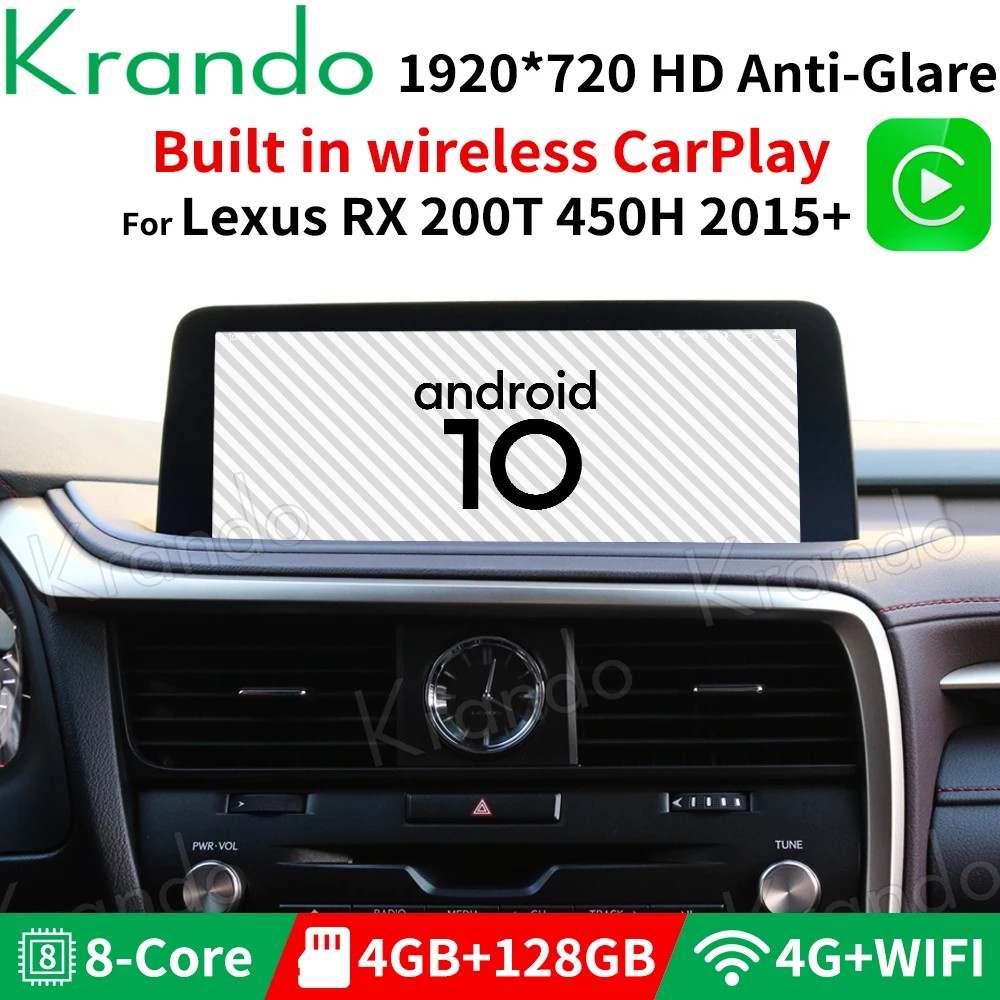 Krando Android 10.0 4G 128G 12.3'' for Lexus RX RX270 RX350 RX450 RX200T RX450H 2008-2021 Gps Car Radio Multimedia Player
Krando Android 10.0 4G 128G 12.3'' for Lexus RX RX270 RX350 RX450 RX200T RX450H 2008-2021 Gps Car Radio Multimedia Player