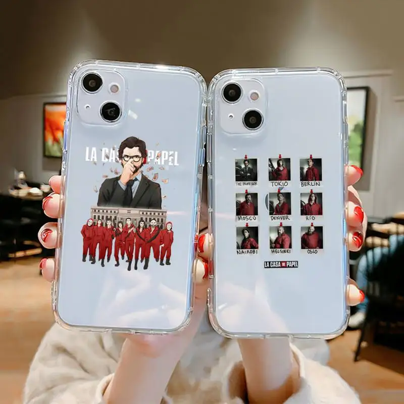 Money Heist La casa de papel Phone Case Transparent soft For iphone 12 11 13 7 8 6 s plus x xs xr pro max mini
Money Heist La casa de papel Phone Case Transparent soft For iphone 12 11 13 7 8 6 s plus x xs xr pro max mini
