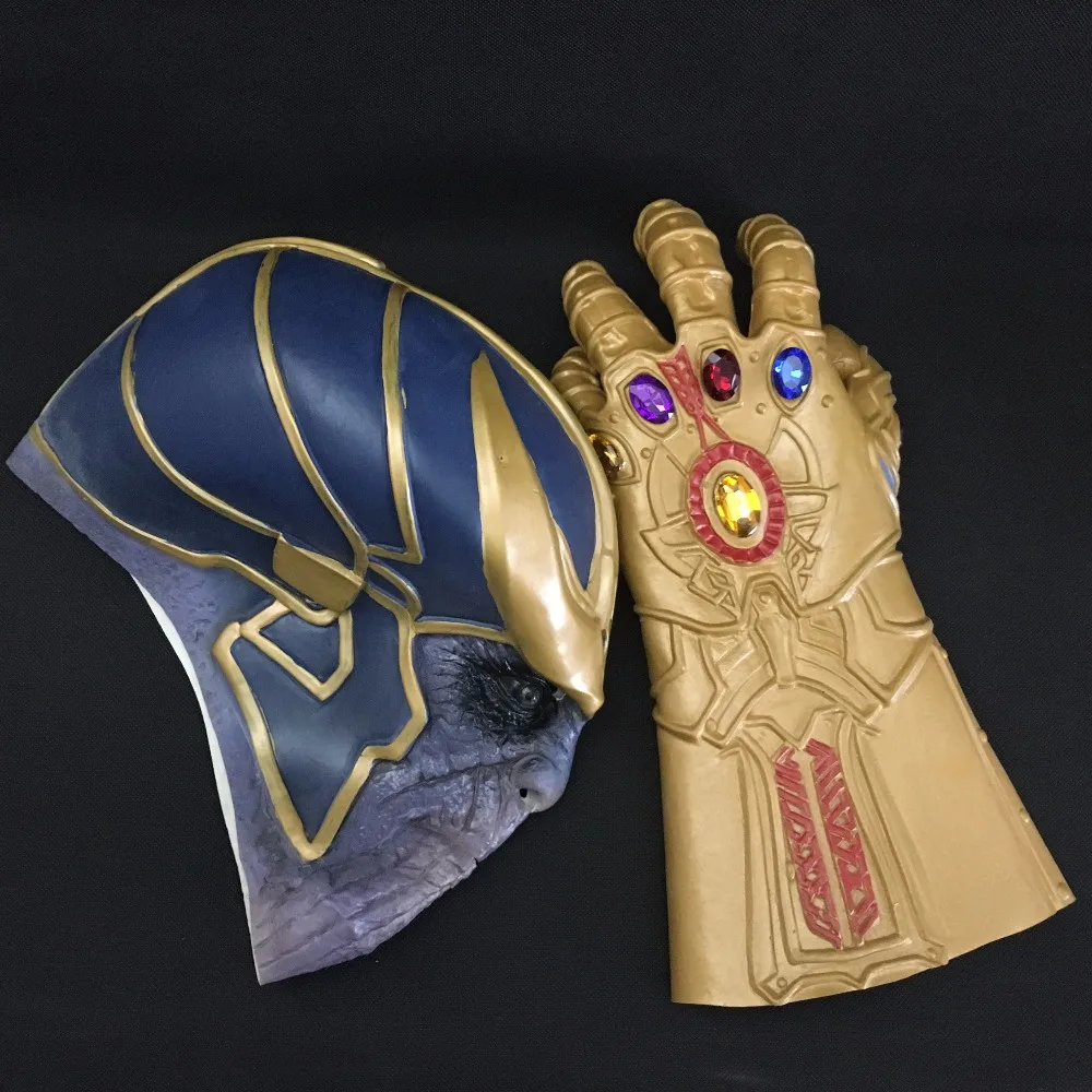 Маска Таноса перчатка бесконечности война перчатки шлем Косплей s Хэллоуин