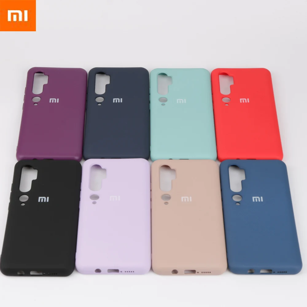 Чехол для Xiaomi Mi Note10 Note 10 Pro из жидкого силикона шелковистый с покрытием Soft-Touch