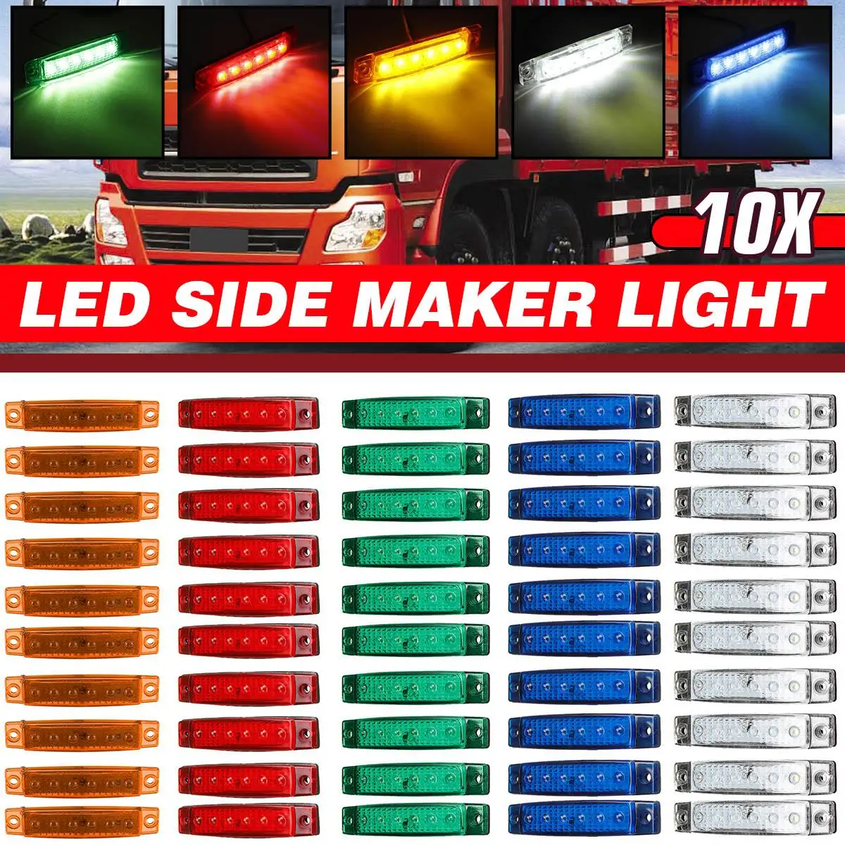 10 шт 12V 24V 6 Led Грузовой автомобиль Прицеп Боковые указатели поворота Габаритные автомобилей сигнала поворота Стоп-сигнал заднего Предупрежд...
10 шт 12V 24V 6 Led Грузовой автомобиль Прицеп Боковые указатели поворота Габаритные автомобилей сигнала поворота Стоп-сигнал заднего Предупрежд...