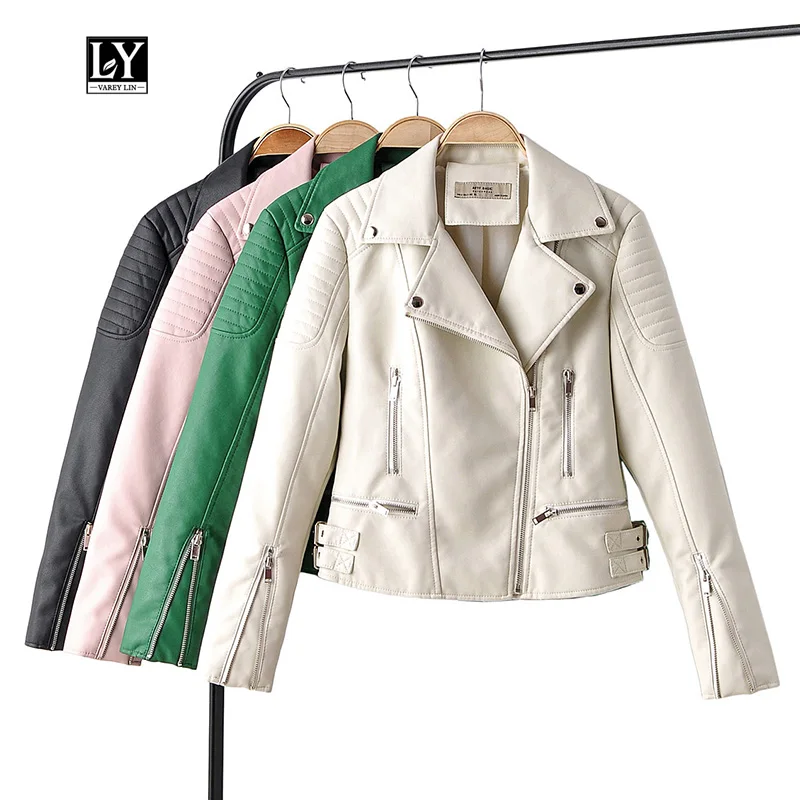 Ly Varey Lin Faux Soft Leather Short Jacket Women Faux Pu Motorcycle Rivet Zipper Basic Jackets Female Black Pink Punk Outerwear
Ly Varey Lin Faux Soft Leather Short Jacket Women Faux Pu Motorcycle Rivet Zipper Basic Jackets Female Black Pink Punk Outerwear