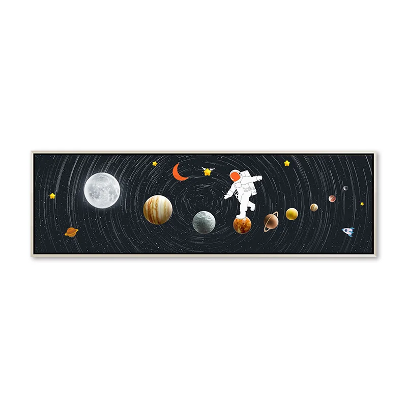 Astronaut Space Walking Canvas Painting Abstract Solar System Planets Wall Art Posters and Prints Nordic Living Room Home Decor | Дом и сад
