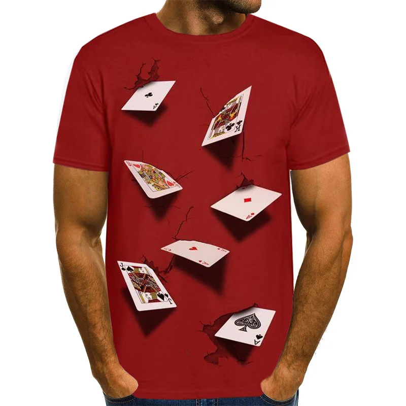 2021Creative High Quality t shirt 3d Print Poker T Shirts Playing Cards Fashion Men Tshirt Tops Casual Newest 3D Tee Shirt
2021Creative High Quality t shirt 3d Print Poker T Shirts Playing Cards Fashion Men Tshirt Tops Casual Newest 3D Tee Shirt