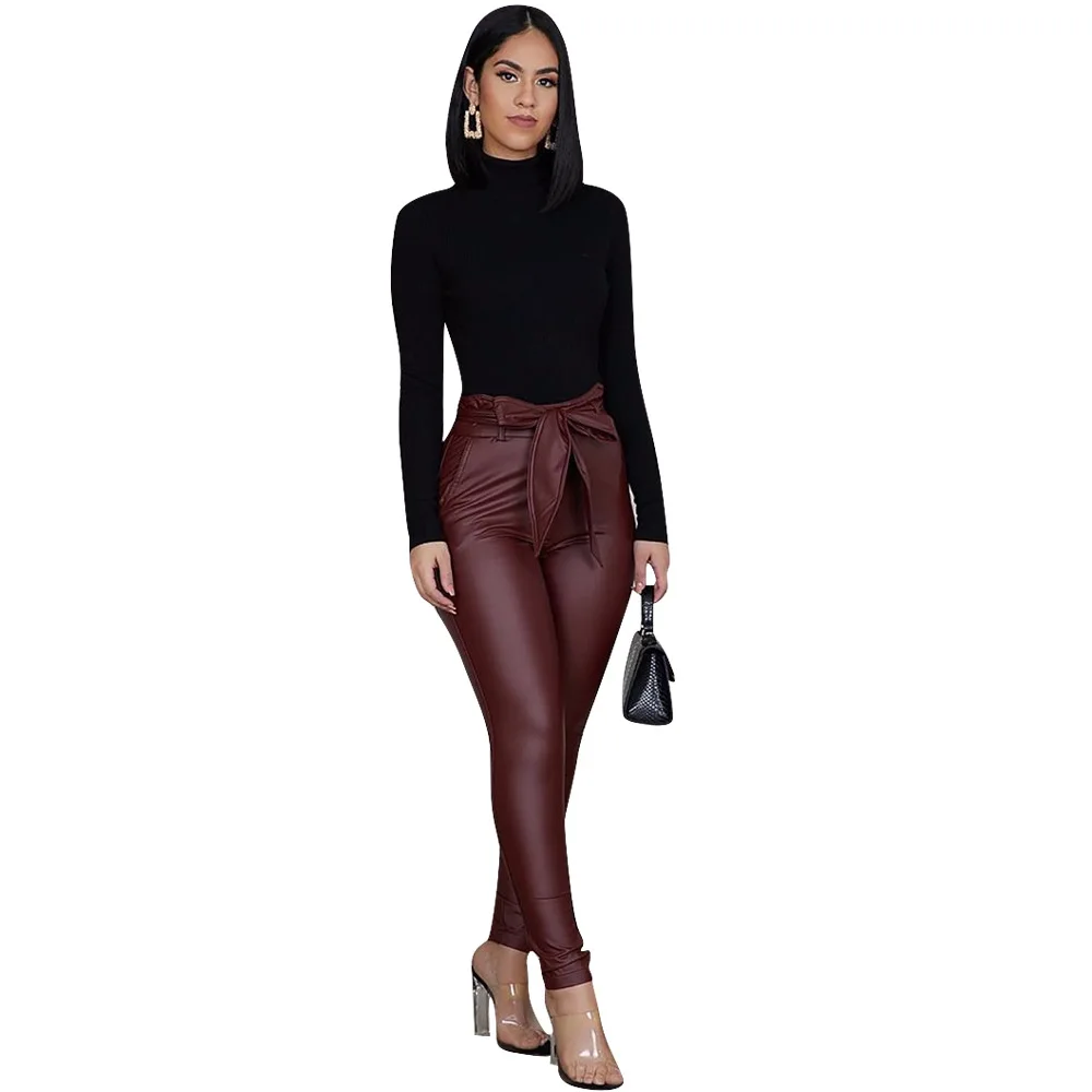 Independent Stand European and American Women's Fashion Casual PU Pants Leather Pants (including Belt) Woman Pants
Independent Stand European and American Women's Fashion Casual PU Pants Leather Pants (including Belt) Woman Pants
