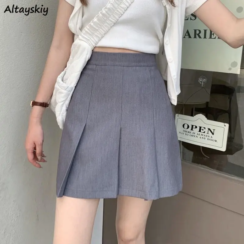 Women Preppy Skirts Pleated Solid Simple Classic All-match Teenagers Slender Leisure Korean Style Females Fashion Summer Popular
Women Preppy Skirts Pleated Solid Simple Classic All-match Teenagers Slender Leisure Korean Style Females Fashion Summer Popular