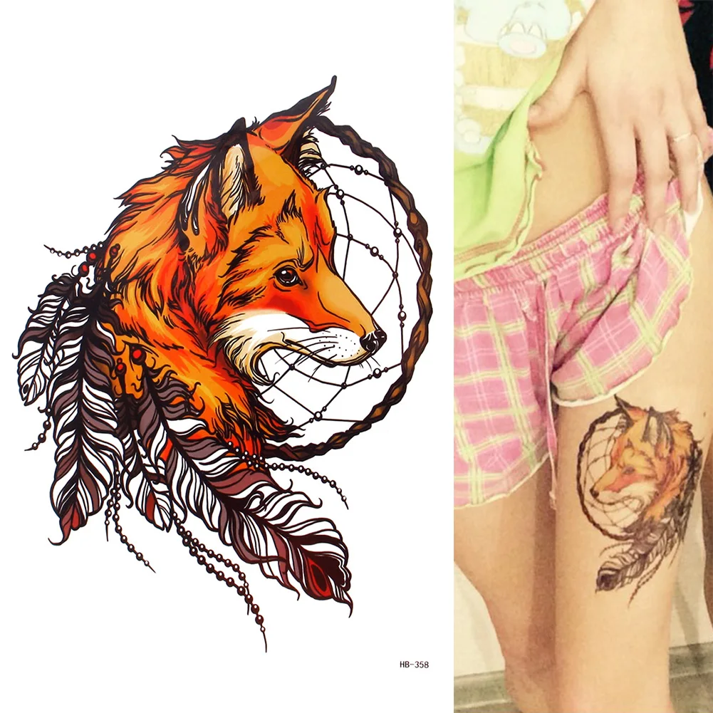 21 X 14.8CM Cool Beauty Animal Fake Tattoo Waterproof Fox Wolf OWL Cat Tiger with Feather Hot Temporary Tattoo Stickers
21 X 14.8CM Cool Beauty Animal Fake Tattoo Waterproof Fox Wolf OWL Cat Tiger with Feather Hot Temporary Tattoo Stickers