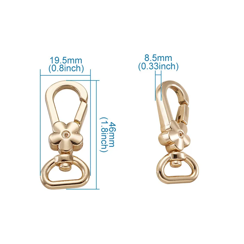 5pcs Alloy Swivel Clasps Swivel Snap Hook for Jewelry Making Key Chain Findings Backpack Craft 46x19.5x8.5mm
5pcs Alloy Swivel Clasps Swivel Snap Hook for Jewelry Making Key Chain Findings Backpack Craft 46x19.5x8.5mm