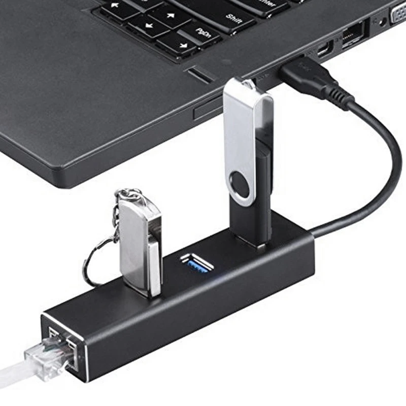 3 Ports USB 3.0 Gigabit Ethernet RJ45 Network Adapter Hub to 10/100/1000Mbps LAN Wired USB Network Converter
3 Ports USB 3.0 Gigabit Ethernet RJ45 Network Adapter Hub to 10/100/1000Mbps LAN Wired USB Network Converter
