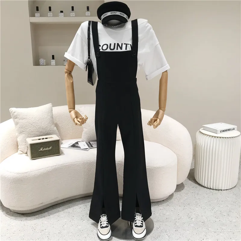 Black Jumpersuit Pants Women 2021 Spring Summer New Korean Harajuku Style Slimming Sling Wide-Leg Pants Femme Flared Jumpsuit
Black Jumpersuit Pants Women 2021 Spring Summer New Korean Harajuku Style Slimming Sling Wide-Leg Pants Femme Flared Jumpsuit