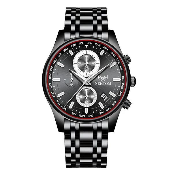 NEKTOM new men's watch multi-function trend waterproof quartz watch explosions watch manufacturers 
NEKTOM new men's watch multi-function trend waterproof quartz watch explosions watch manufacturers