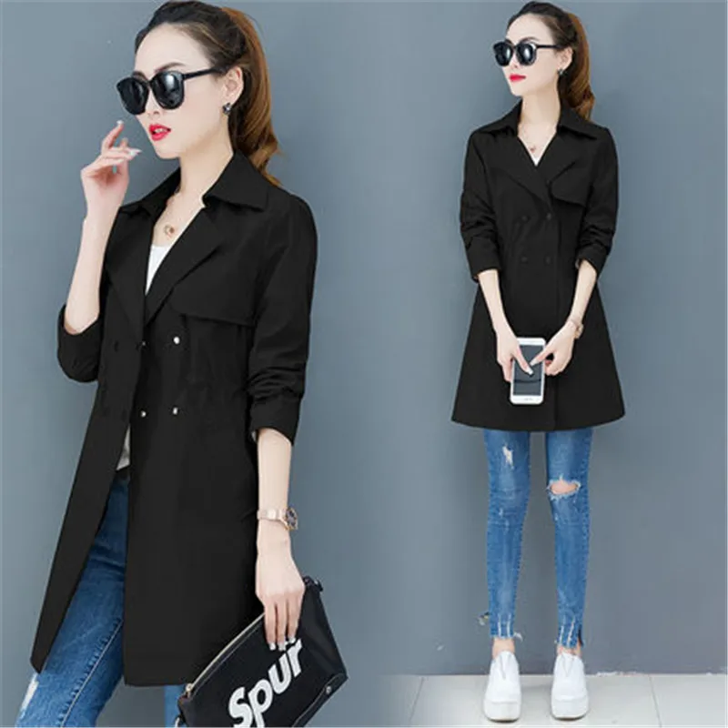 Casual Windbreaker Female 2020 new Spring Autumn fashion Loose Waist Thin Long Trench Coats for Women Overcoats b282
Casual Windbreaker Female 2020 new Spring Autumn fashion Loose Waist Thin Long Trench Coats for Women Overcoats b282