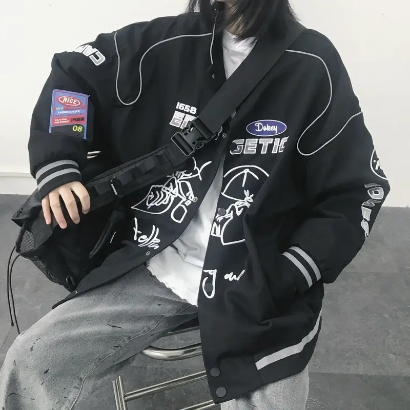 BARTLOCK HipHop Baseball Jackets Clothes Gothic Streetwear Bomber Varsity Outerwear Black Basic Jacket Women Plus Size Clothing
BARTLOCK HipHop Baseball Jackets Clothes Gothic Streetwear Bomber Varsity Outerwear Black Basic Jacket Women Plus Size Clothing